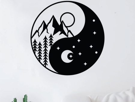 Yin Yang Adventure V2 Wall Decal Home Decor Vinyl Sticker Art Bedroom Room Girls Mountains Travel RV Camp Wanderlust Hot on Sale