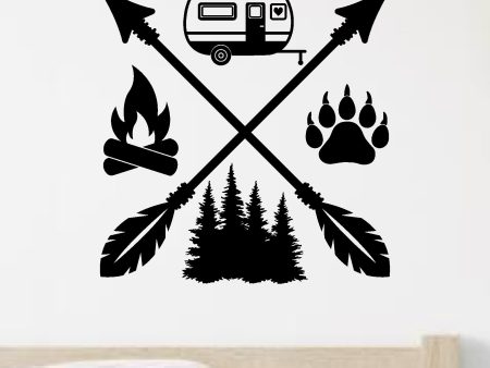 Adventure Arrows Wall Decal Home Decor Vinyl Sticker Art Bedroom Room Girls Boys Men Travel RV Wanderlust Adventure Hike Mountains Camp Online