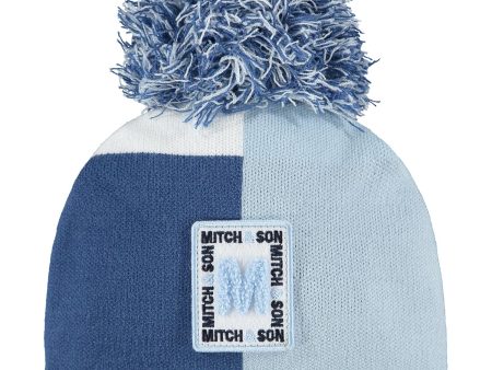 MITCH & SON - Colour Block Knitted Hat - Blue Online Hot Sale