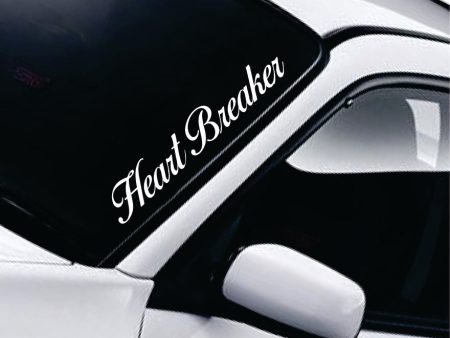 Heart Breaker V2 Wall Decal Car Truck Window Windshield JDM Sticker Vinyl Lettering Quote Drift Boy Girl Funny Sadboyz Racing Men Broken Heart Club Fashion