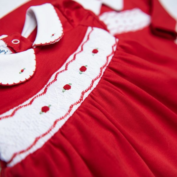 MAGNOLIA BABY - Natalie Smocked Dress - Red For Sale