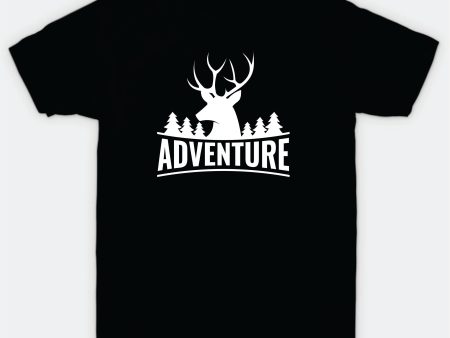 Adventure Deer T-Shirt Tee Shirt Vinyl Heat Press Custom Quote Teen Kids Boy Girl Tshirt Sports Hunt Animals Travel For Discount