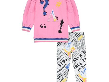 A DEE - Gazette Symbols Legging Set - Pink Candy Sale