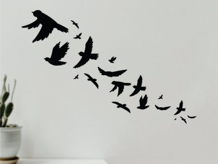 Birds Flying V3 Wall Decal Home Decor Sticker Room Art Vinyl Beautiful Animal Nature Cute Baby Nursery Teen Kids School Online Hot Sale