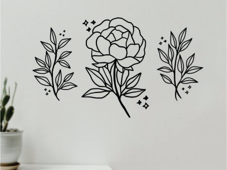 Rose Flowers Wall Decal Home Decor Sticker Art Vinyl Bedroom Boys Girls Teen Baby Nursery Nature Plants Fashion