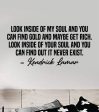 Look Inside of Your Soul Wall Decal Sticker Vinyl Art Bedroom Home Decor Inspirational Motivational Boys Girls Lyrics Music Rap Hip Hop Kendrick Lamar Online