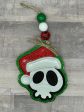 Santa Skull Applique ornament machine embroidery design DIGITAL DOWNLOAD Supply