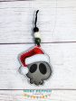 Santa Skull Applique ornament machine embroidery design DIGITAL DOWNLOAD Supply