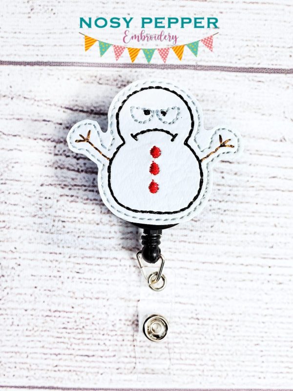 Grumpy Snowman feltie machine embroidery file (single & multi file included) DIGITAL DOWNLOAD Fashion