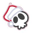 Santa Skull Applique ornament machine embroidery design DIGITAL DOWNLOAD Supply