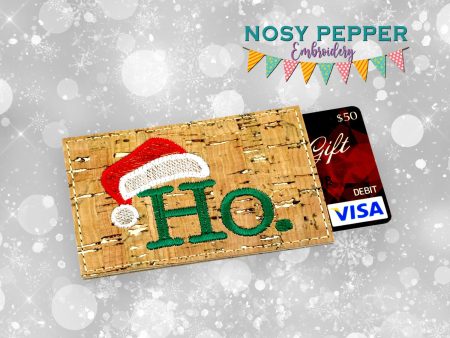 Ho Gift Card holder machine embroidery design 4x4 DIGITAL DOWNLOAD Supply