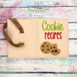 Cookie Recipe appliqué notebook cover machine embroidery design (2 sizes available) DIGITAL DOWNLOAD Discount