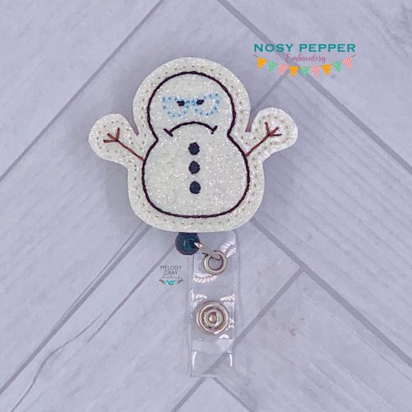 Grumpy Snowman feltie machine embroidery file (single & multi file included) DIGITAL DOWNLOAD Fashion