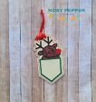 Reindeer Pocket ornament machine embroidery design DIGITAL DOWNLOAD Supply