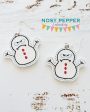 Grumpy Snowman earrings ITH machine embroidery design DIGITAL DOWNLOAD Discount