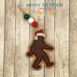 Bigfoot Santa Applique ornament machine embroidery design DIGITAL DOWNLOAD Fashion