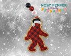 Bigfoot Santa Applique ornament machine embroidery design DIGITAL DOWNLOAD Fashion