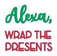 Alexa Wrap the Presents machine embroidery design 5 sizes included DIGITAL DOWNLOAD Online now