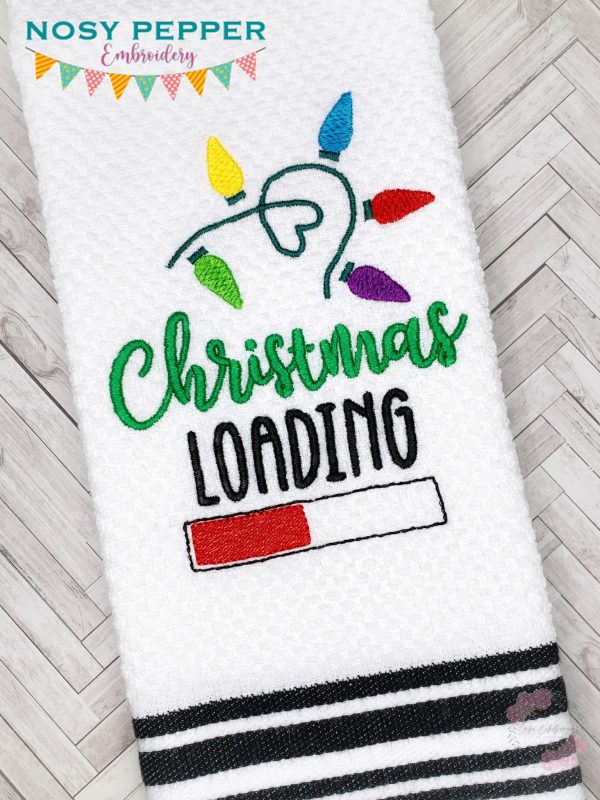 Christmas Loading machine embroidery design (5 sizes included) DIGITAL DOWNLOAD Hot on Sale