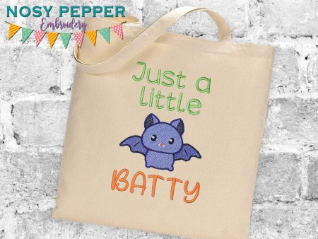 Just a little batty sketchy machine embroidery design (4 sizes included) DIGITAL DOWNLOAD Cheap