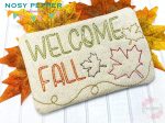 Welcome Fall mug rug (2 versions and 4 sizes included) machine embroidery design DIGITAL DOWNLOAD Online