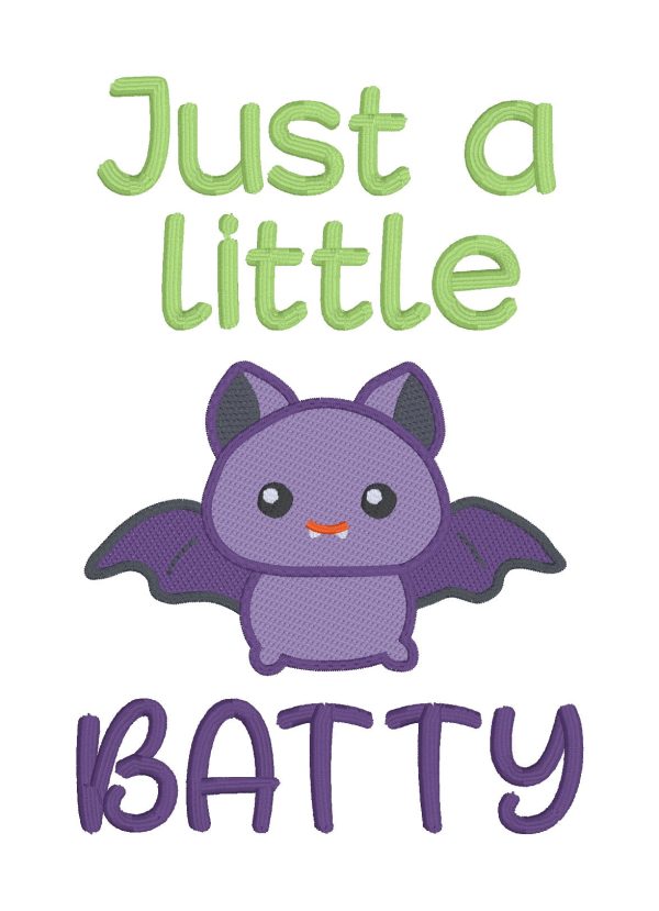 Just a little batty sketchy machine embroidery design (4 sizes included) DIGITAL DOWNLOAD Cheap