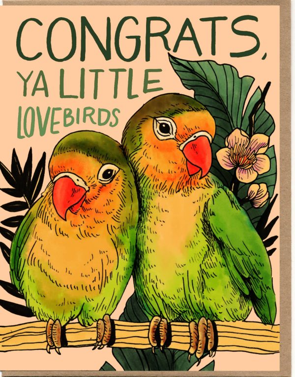 Congrats Ya Little Love Birds Card Hot on Sale