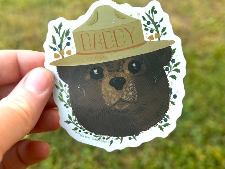 Daddy Bear Metallic Waterproof Sticker Online