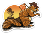 Travelin  Squirrel Sticker Online