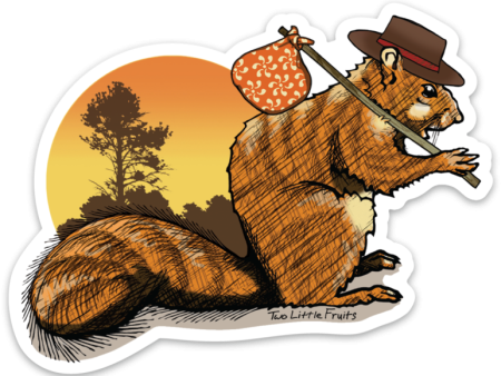 Travelin  Squirrel Sticker Online