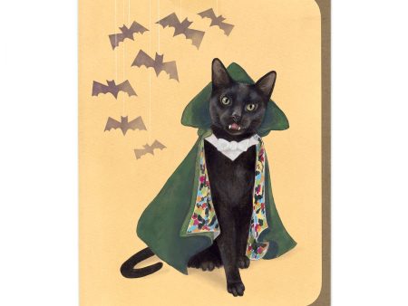 Vampire Kitty Halloween Card Supply