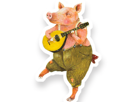 Clarence the Pig Vinyl Sticker Cheap