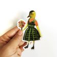 Duck Girl with Flowers Sticker Fashion