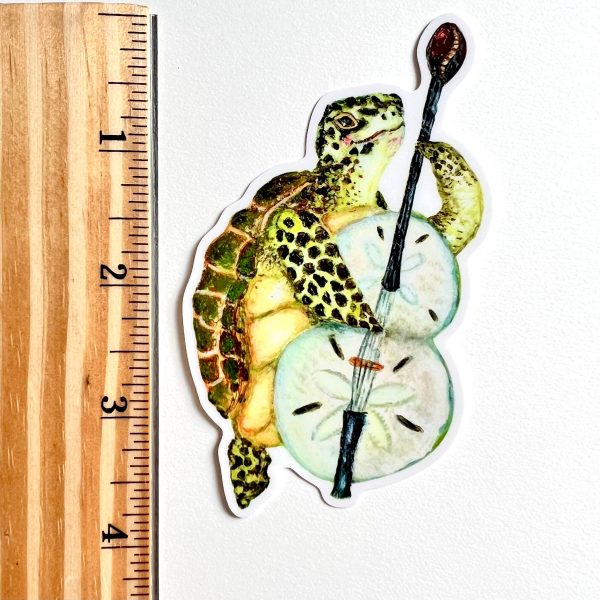 Sea Turtle Bassist Sticker Online now