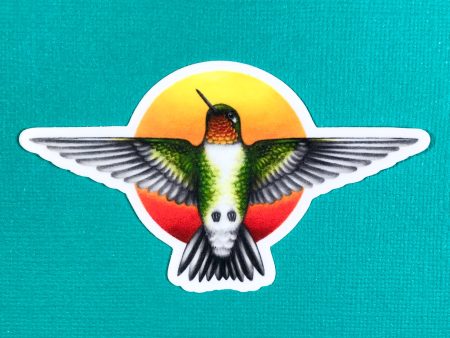 Hummingbird & Sun Sticker For Discount