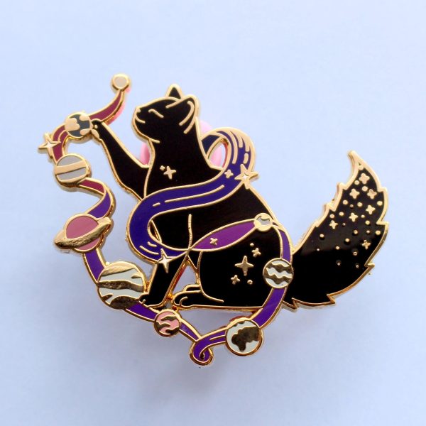 Solar Cat Enamel Pin on Sale