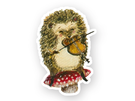 Hedgehog Violinist Sticker Online Sale