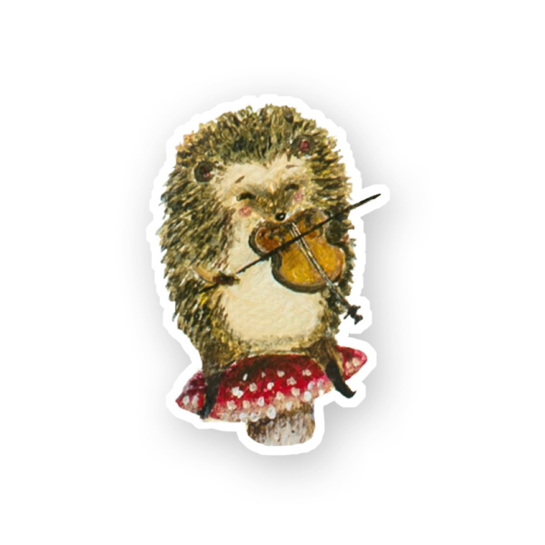 Hedgehog Violinist Sticker Online Sale