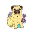 Pug Dog Enamel Pin Discount