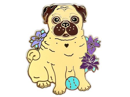 Pug Dog Enamel Pin Discount