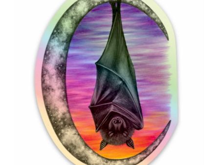 Holographic Sleeping Halloween Bat Sticker Online Hot Sale