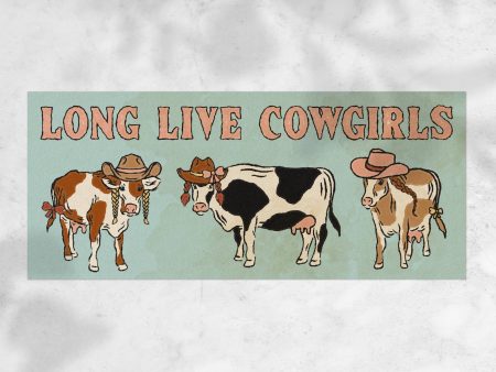 Long Live Cowgirls Bumper Sticker Cheap