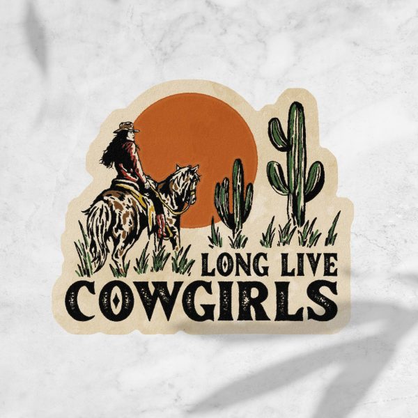 Long Live Cowgirls Sticker Online Sale