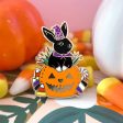 Halloween Black Rabbit Enamel Pin For Sale