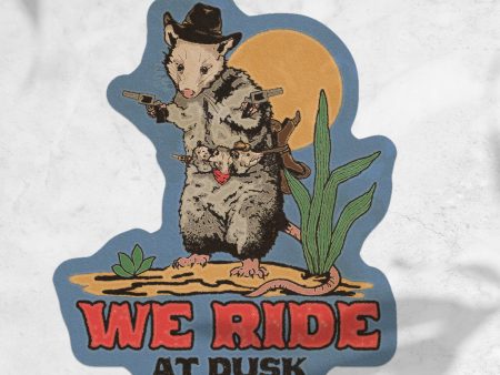 Opossum Cowboy Sticker Online now