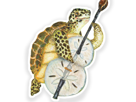 Sea Turtle Bassist Sticker Online now