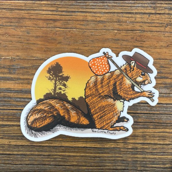 Travelin  Squirrel Sticker Online