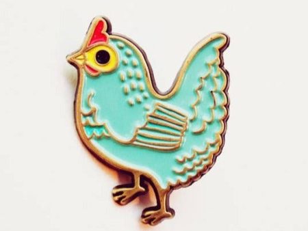 Little Blue Chicken Enamel Pin Hot on Sale